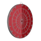 Two-Tone Tomato Red Dartboard – Customizable Dartbord (Voorkant Links)