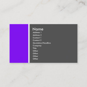 Two Tone (Violet en Grijs) - Gepersonaliseerd Visitekaartje