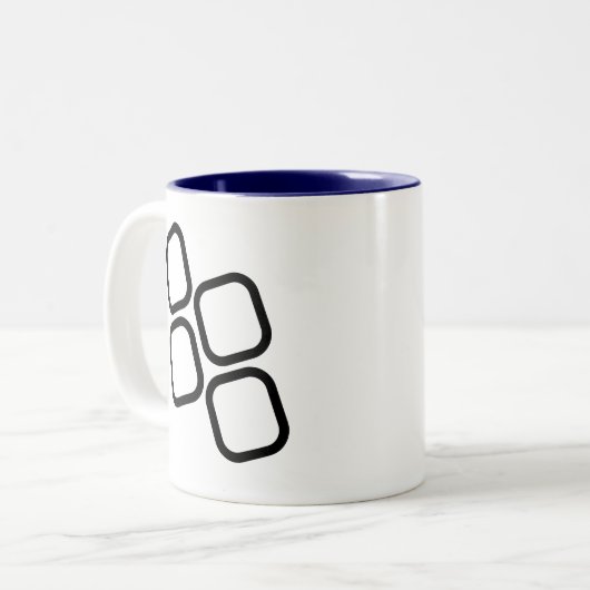 Two-Tone zwart-wit Mok (Voorkant links)