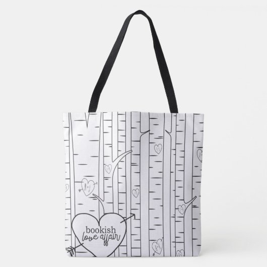 Two Toned Bookish Love Affair Canvas tas (Voorkant)