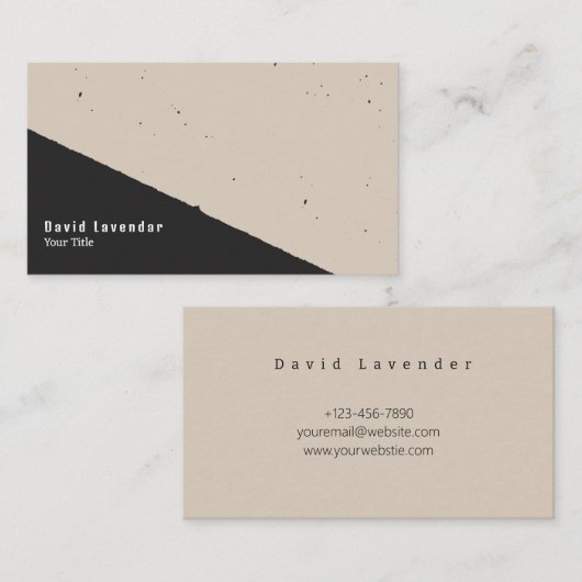 Two Toned Entrepreneur Visitekaartje (Voorkant / Achterkant)