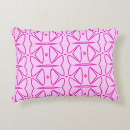 Two Toned Pink Pattern Accent Pillow Accent Kussen