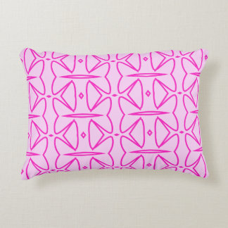 Two Toned Pink Pattern Accent Pillow Accent Kussen