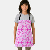 Two Toned Pink Pattern All-Over Print Apron Schort (Insitu)