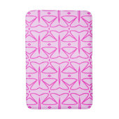 Two Toned Pink Pattern Bath Mat (Voorkant Verticaal)