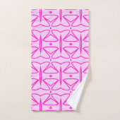 Two Toned Pink Pattern Bath Towel Bad Handdoek (Handdoek)