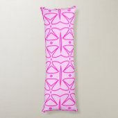 Two Toned Pink Pattern Body Pillow Lichaamskussen (Achterkant (Verticaal))