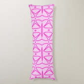 Two Toned Pink Pattern Body Pillow Lichaamskussen (Voorkant Verticaal)