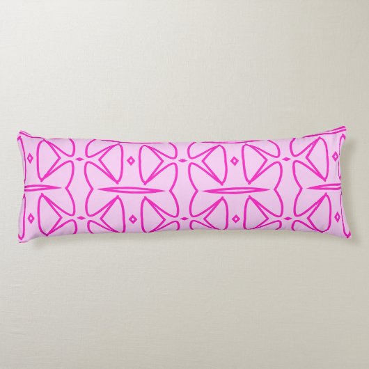 Two Toned Pink Pattern Body Pillow Lichaamskussen (Achterkant)