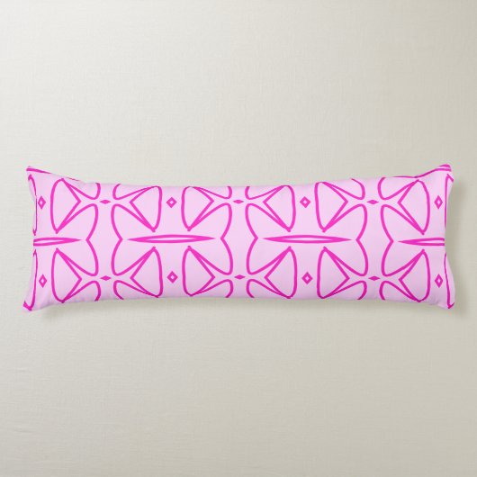 Two Toned Pink Pattern Body Pillow Lichaamskussen (Voorkant)