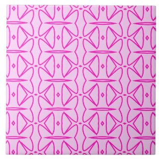 Two Toned Pink Pattern Ceramic Tile Tegeltje