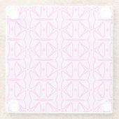 Two Toned Pink Pattern Coaster Glazen Onderzetter (Achterkant)