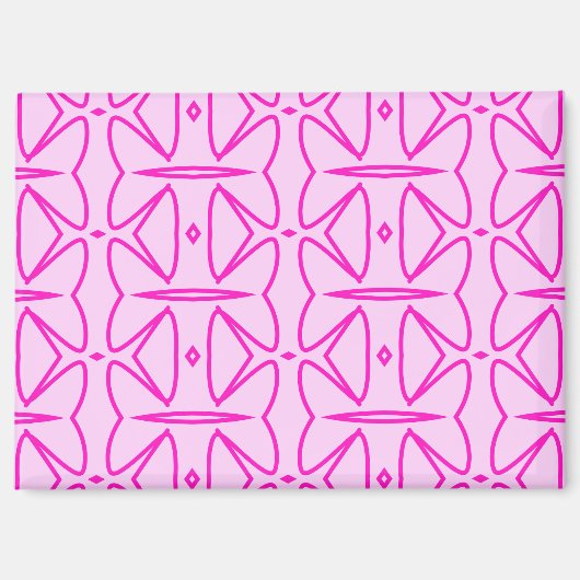 Two Toned Pink Pattern Magnet (Voorkant)
