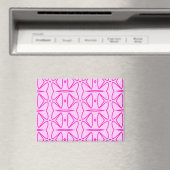 Two Toned Pink Pattern Magnet (Insitu (Vaatwasser))