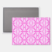 Two Toned Pink Pattern Magnet (Voorkant / Achterkant)