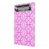 Two Toned Pink Pattern Mini Clipboard Mini Klembord (Angled2)
