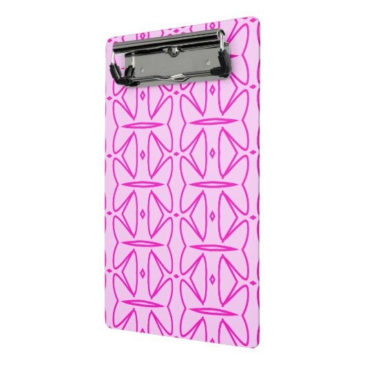 Two Toned Pink Pattern Mini Clipboard Mini Klembord (Angled2)