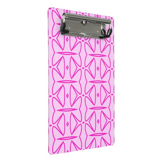 Two Toned Pink Pattern Mini Clipboard Mini Klembord (Schuin)
