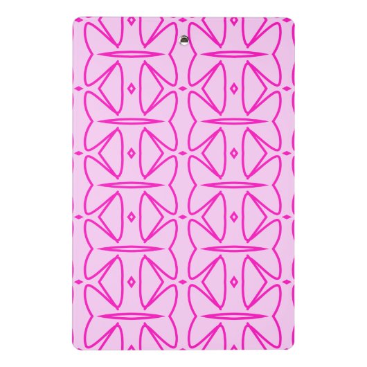 Two Toned Pink Pattern Mini Clipboard Mini Klembord (Achterkant)