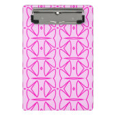 Two Toned Pink Pattern Mini Clipboard Mini Klembord (Voorkant)