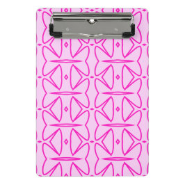Two Toned Pink Pattern Mini Clipboard Mini Klembord