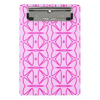 Two Toned Pink Pattern Mini Clipboard Mini Klembord