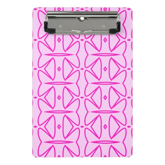Two Toned Pink Pattern Mini Clipboard Mini Klembord (Voorkant)