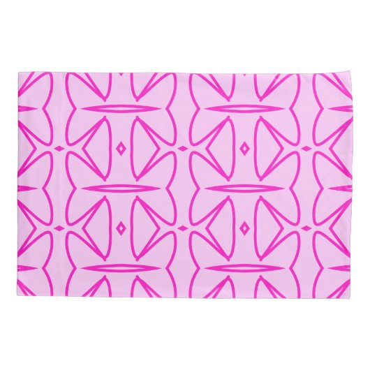 Two Toned Pink Pattern Pillowcase Kussensloop (Achterkant)