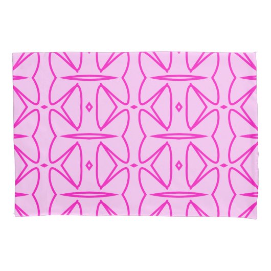 Two Toned Pink Pattern Pillowcase Kussensloop (Voorkant)