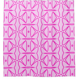 Two Toned Pink Pattern Shower Curtain Douchegordijn