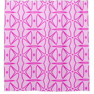Two Toned Pink Pattern Shower Curtain Douchegordijn