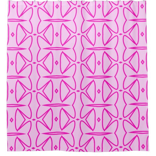 Two Toned Pink Pattern Shower Curtain Douchegordijn (Voorkant)