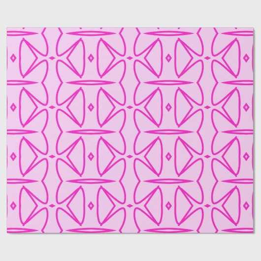 Two Toned Pink Pattern Wrapping Paper Cadeaupapier (Vlak)