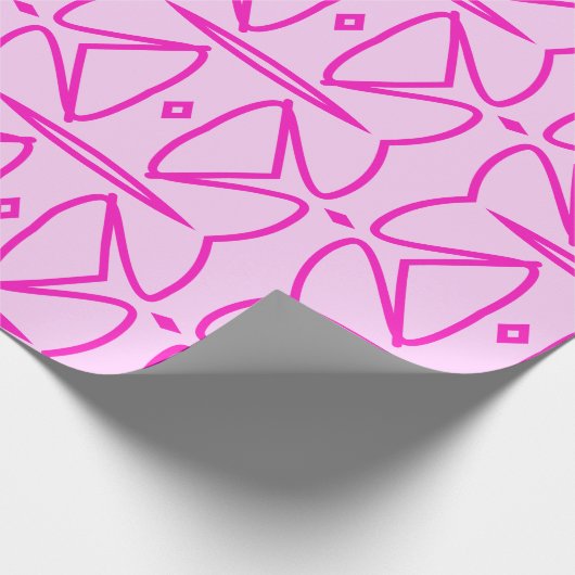 Two Toned Pink Pattern Wrapping Paper Cadeaupapier (Hoek)