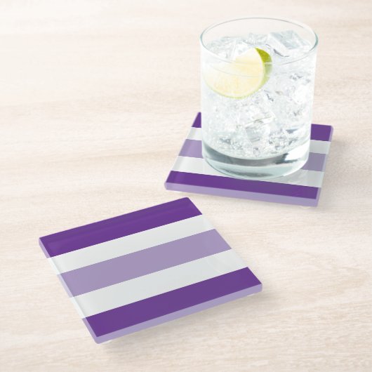 Two Tones Stripes Trivet Glazen Onderzetter (Schuin)