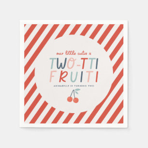 Two-tti Fruiti 2e verjaardagsfeest Schattige Servet