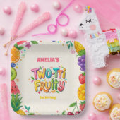 Two-tti Fruitige 2de Verjaardagsfeestje Papieren Bordje (Feest)