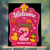 Two-Tti Fruitige Verjaardags Welkom Bord Mockup (Neutraal)