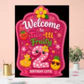 Two-Tti Fruitige Verjaardags Welkom Bord Mockup (Huwelijk)