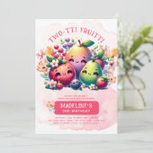 TWO-TTI FRUITTI Uitnodiging voor 2e verjaardagsfee (Staand voorkant)