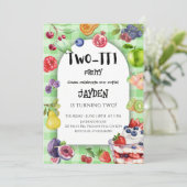Two-TTI Frutti 2de verjaardagsfeestje Kaart (Staand voorkant)