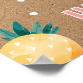 Two-tti Frutti- 2e verjaardag fruit thema Poster (Hoek)
