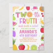 Two-tti Frutti 2e verjaardagsuitnodiging Kaart (Voorkant)