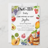 Two -TTI Frutti Boy 2nd Birthday Party Kaart (Voorkant)