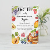 Two -TTI Frutti Boy 2nd Birthday Party Kaart (Staand voorkant)