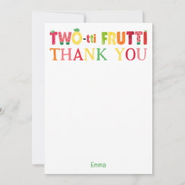 Two-tti Frutti Cutie Fruit 2e Verjaardag Bedankt Kaart
