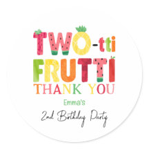 Two-tti Frutti Cutie Fruit 2e Verjaardag Bedankt