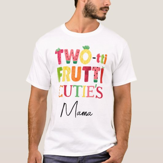 Two-tti Frutti Cutie Fruit 2e verjaardag Ouder T-shirt (Voorkant)