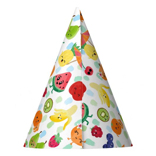Two-tti Frutti Cutie Fruit 2e verjaardagsfeestje Feesthoedjes (Achterkant)