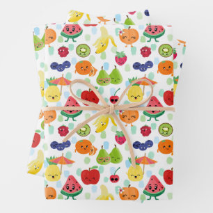 Two-tti Frutti Cutie Fruit 2e verjaardagsfeestje Inpakpapier Vel
